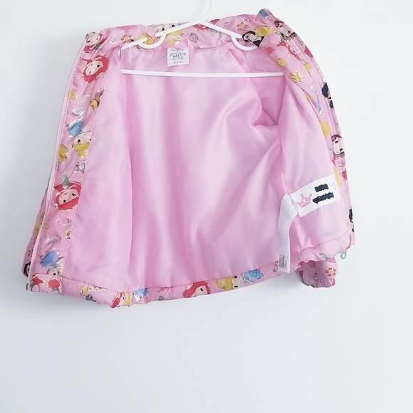 DISNEY Princess Characters Print Pink Puffer Jacket - Picture 10 of 14